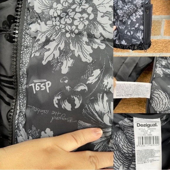 Desigual Medianoche Flocked Velvet NWT,
Puffer Jacket size small - Picture 13 of 16